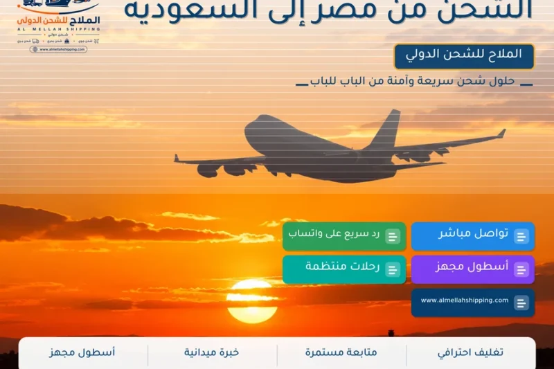 الشحن من مصر إلى السعودية
