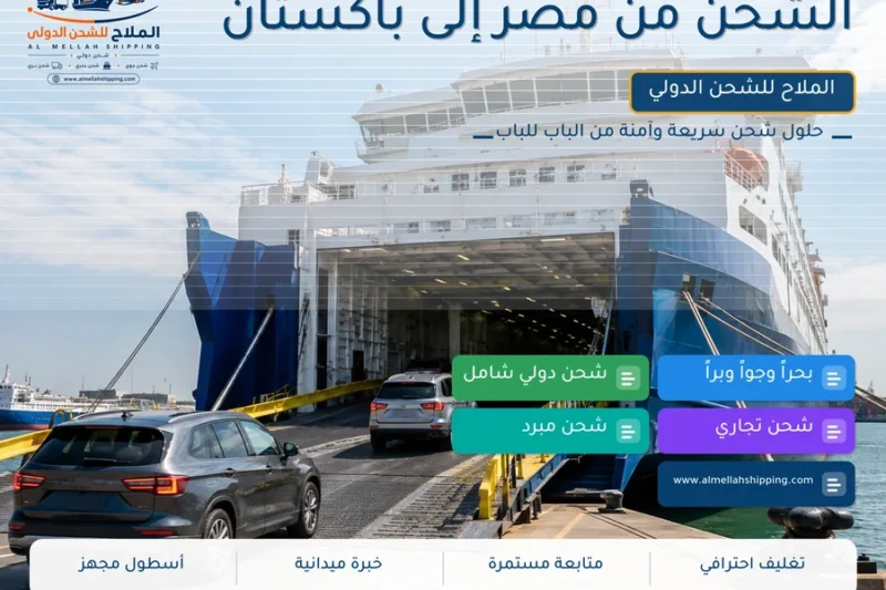 الشحن من مصر إلى باكستان