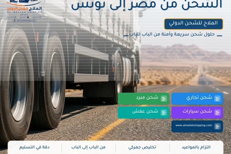الشحن من مصر إلى تونس