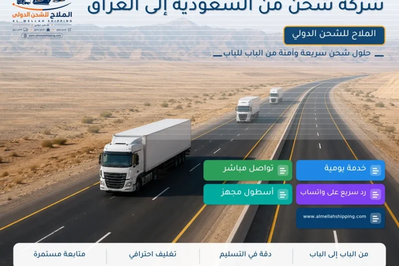 شركة شحن من السعودية إلى العراق