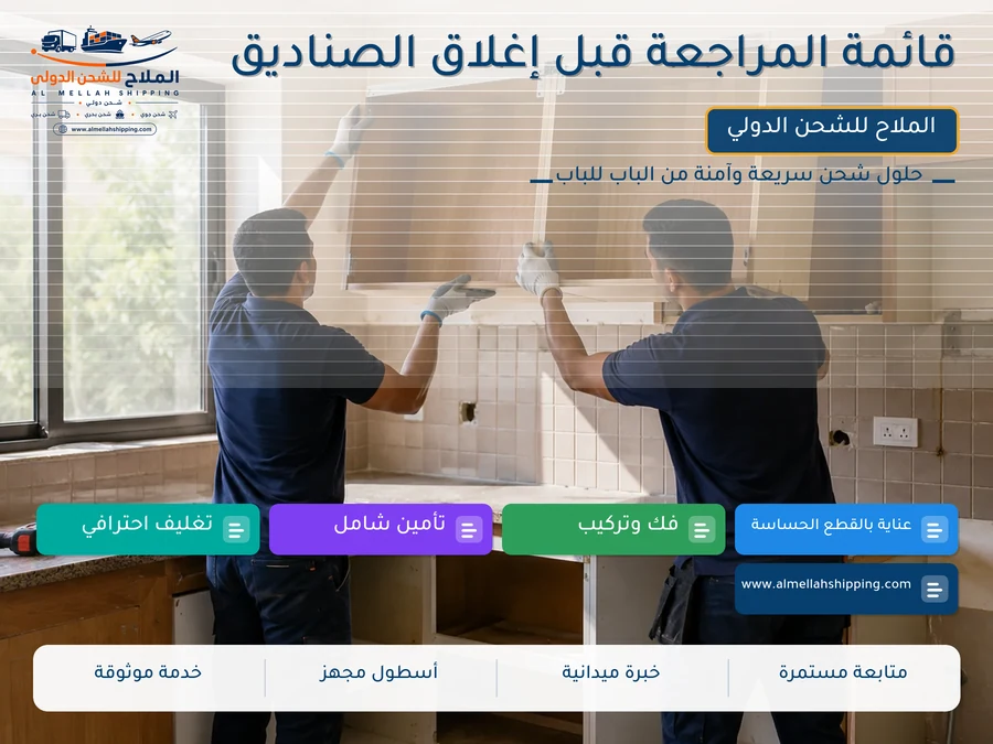 قائمة المراجعة قبل إغلاق الصناديق