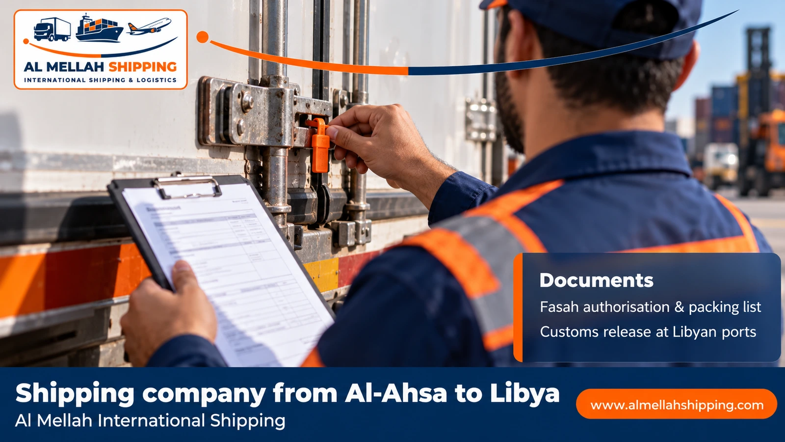 Shipping and customs clearance documents from Al-Ahsa to Libya