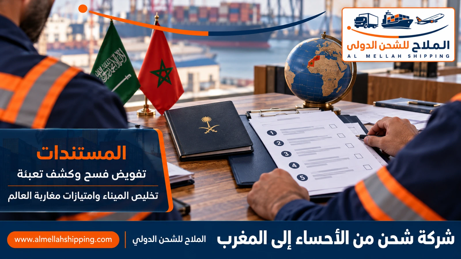 مستندات الشحن والتخليص الجمركي من الأحساء إلى المغرب