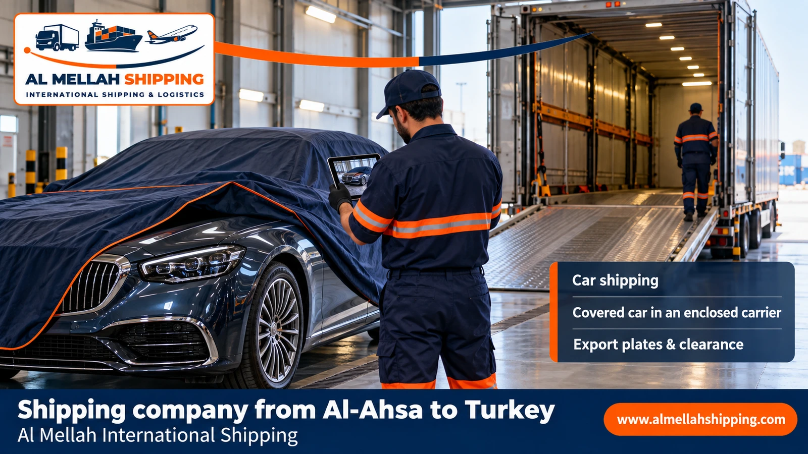 Car shipping from Al-Ahsa to Turkey with Al Mellah