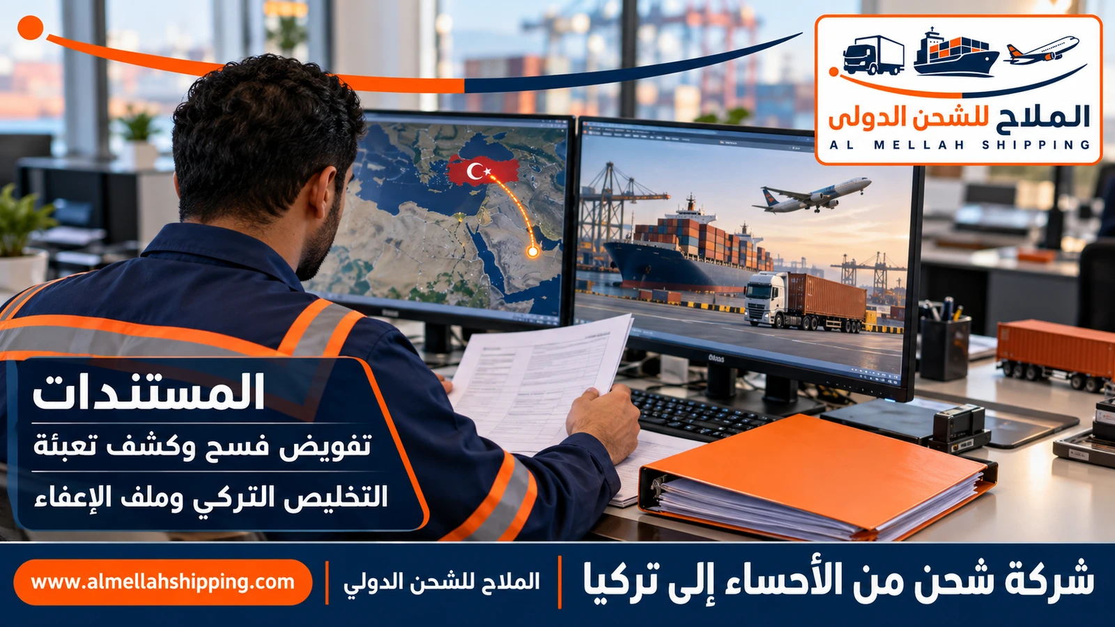 مستندات الشحن والتخليص الجمركي من الأحساء إلى تركيا
