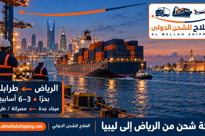 أفضل شركة شحن من الرياض إلى ليبيا — الملاح للشحن الدولي