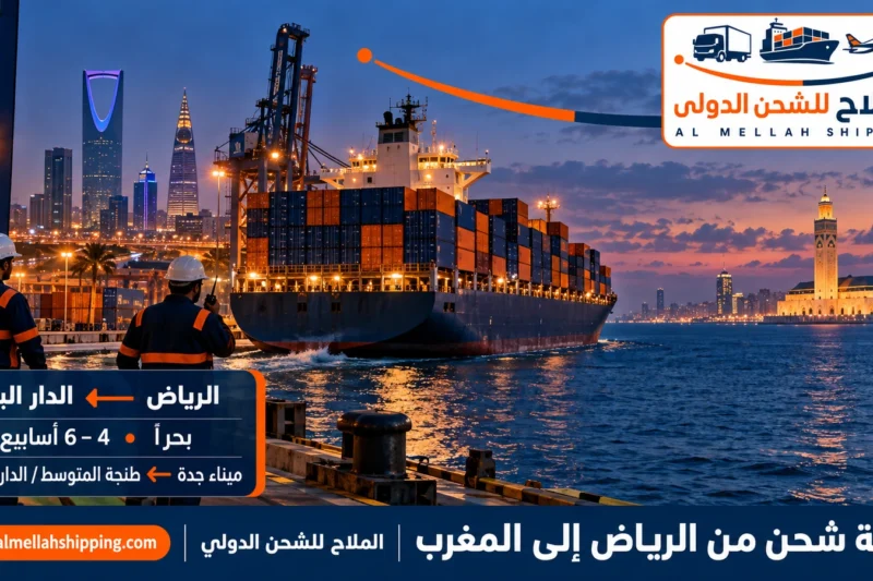 أفضل شركة شحن من الرياض إلى المغرب — الملاح للشحن الدولي