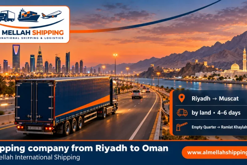 Best shipping company from Riyadh to Oman — Al Mellah International Shipping