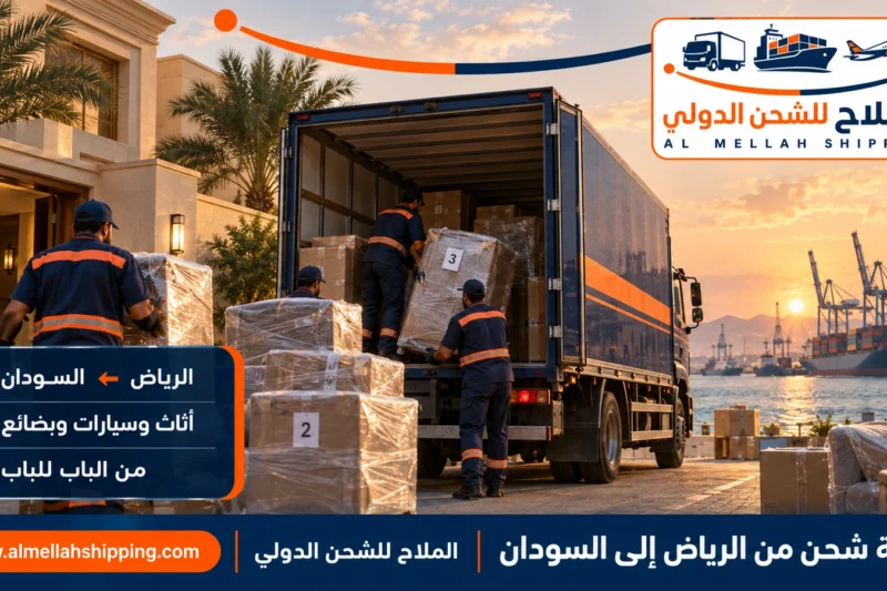 شركة شحن من الرياض إلى السودان — الملاح للشحن الدولي