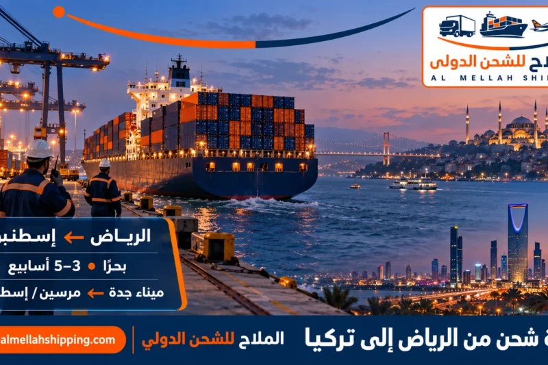 أفضل شركة شحن من الرياض إلى تركيا — الملاح للشحن الدولي