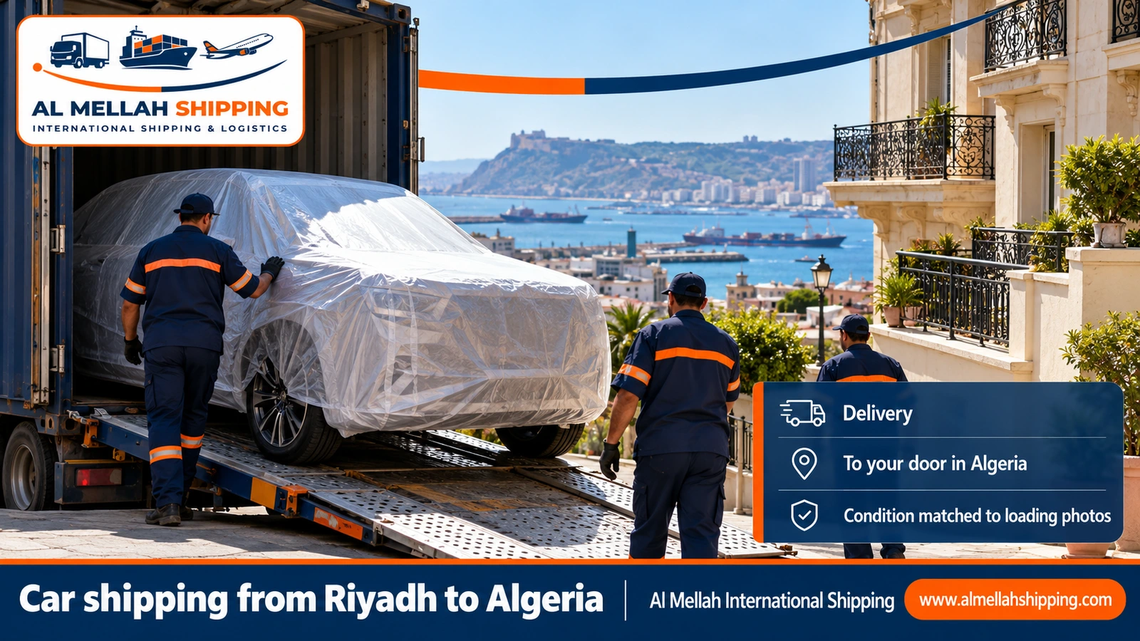 Delivering a car shipped from Riyadh in Oran