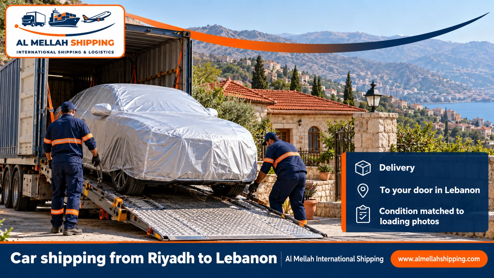 Delivering a car shipped from Riyadh in Lebanon