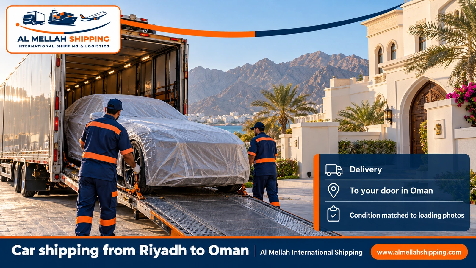 Delivering a car shipped from Riyadh in Muscat