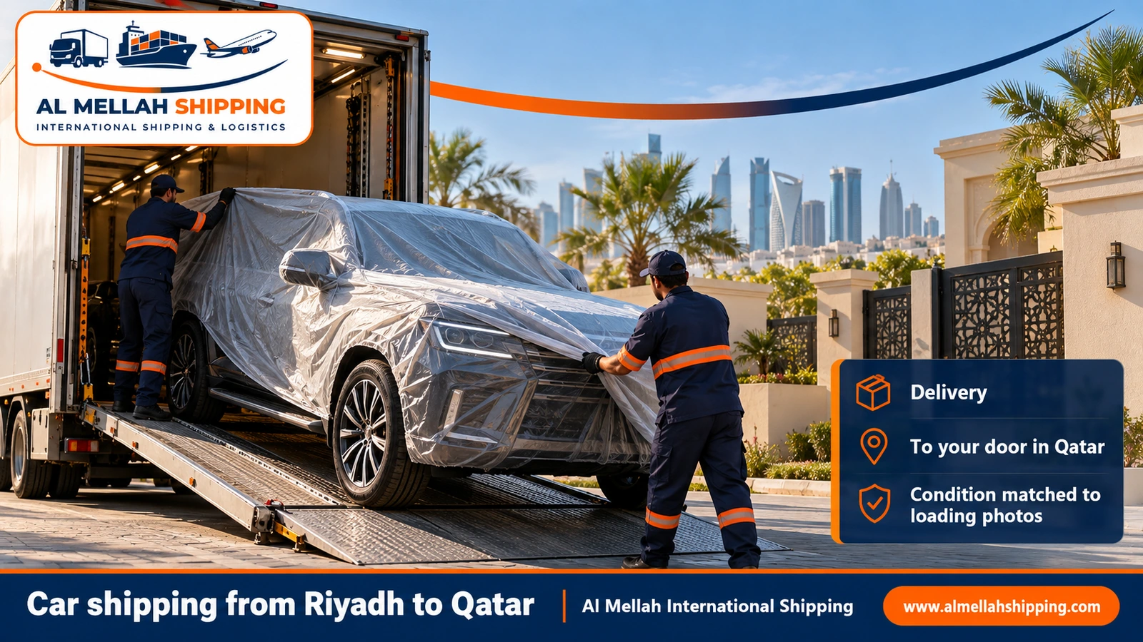 Delivering a car shipped from Riyadh in Doha