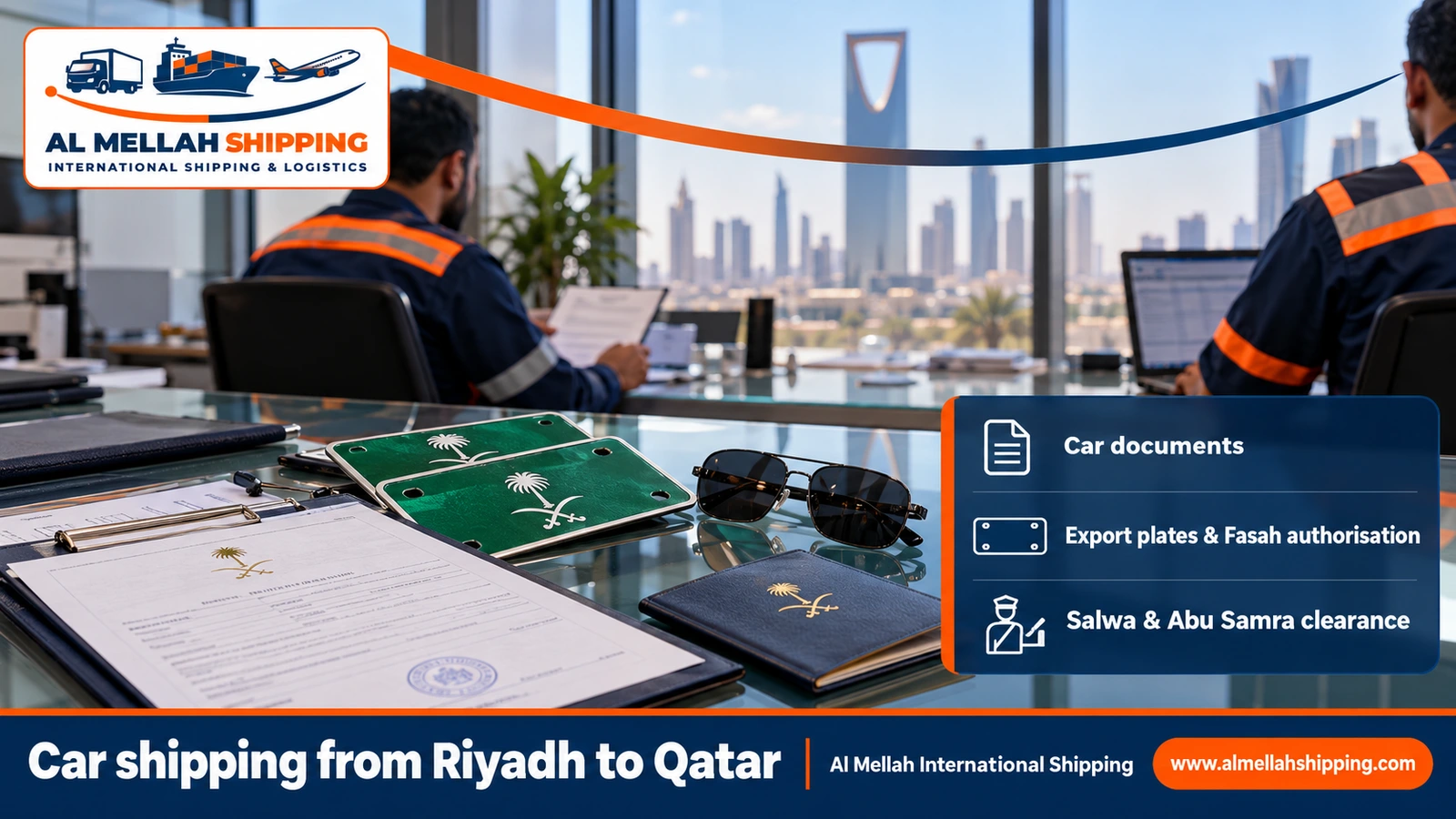 Documents for shipping a car from Riyadh to Qatar