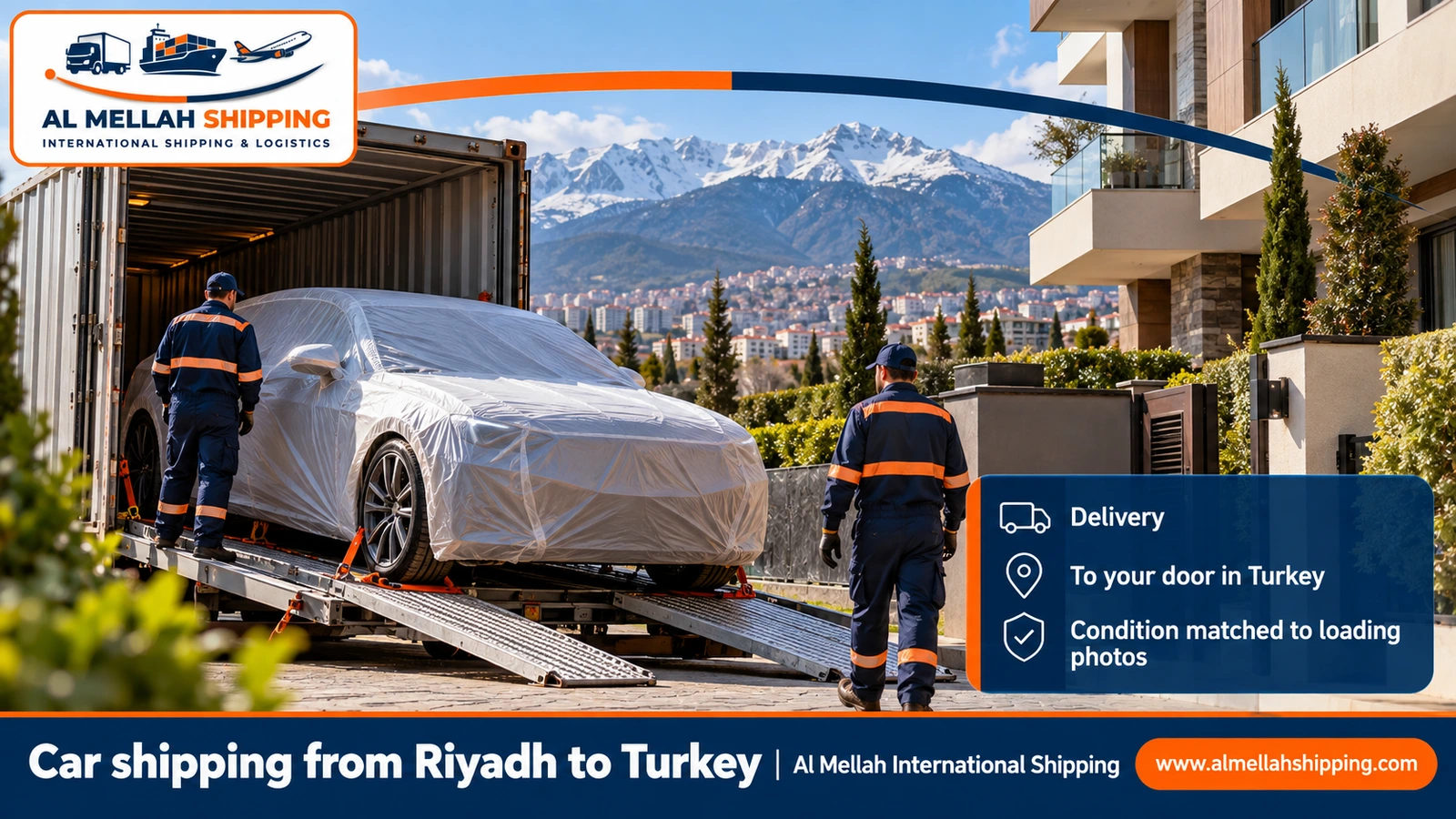 Delivering a car shipped from Riyadh in Turkey
