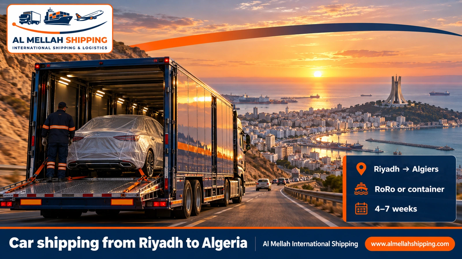 Car shipping from Riyadh to Algeria — Al Mellah International Shipping