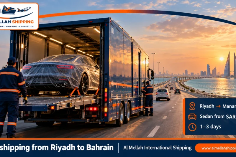 Car shipping from Riyadh to Bahrain — Al Mellah International Shipping