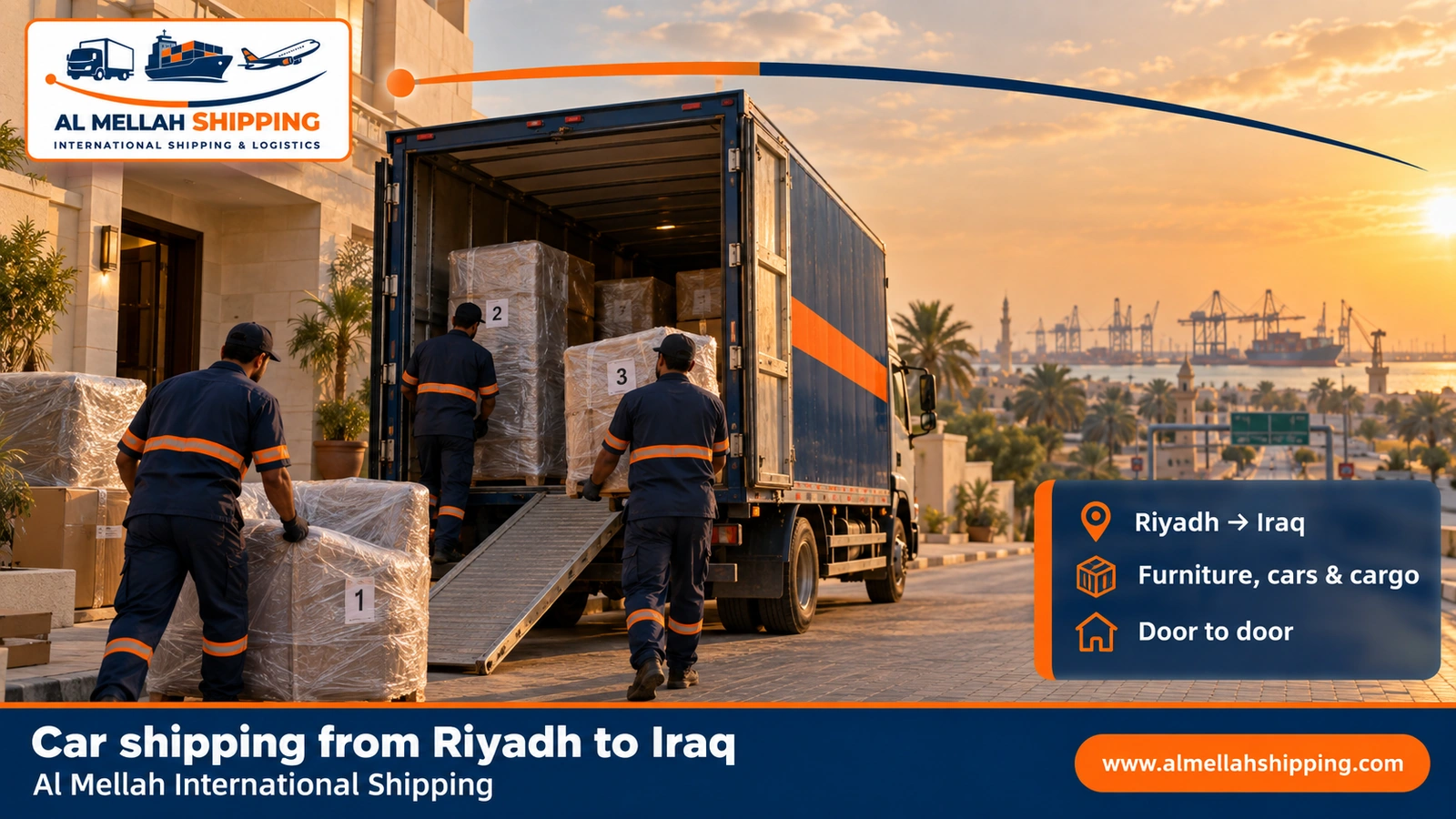 Car shipping from Riyadh to Iraq — Al Mellah International Shipping