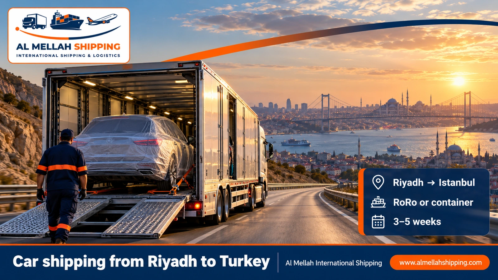 Car shipping from Riyadh to Turkey — Al Mellah International Shipping