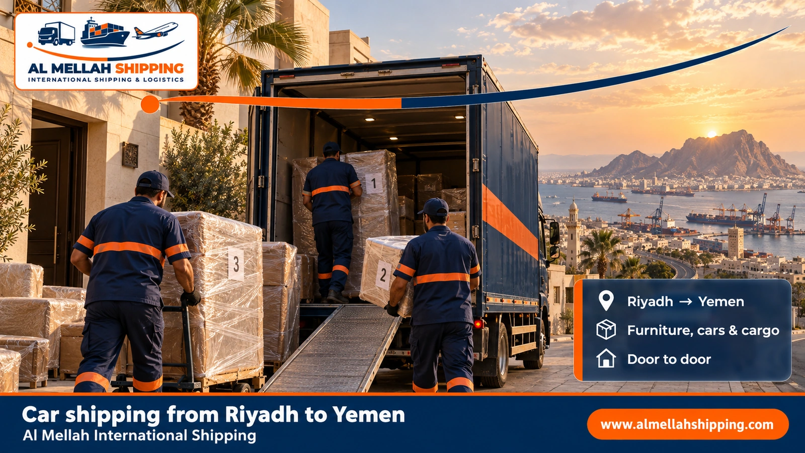 Car shipping from Riyadh to Yemen — Al Mellah International Shipping