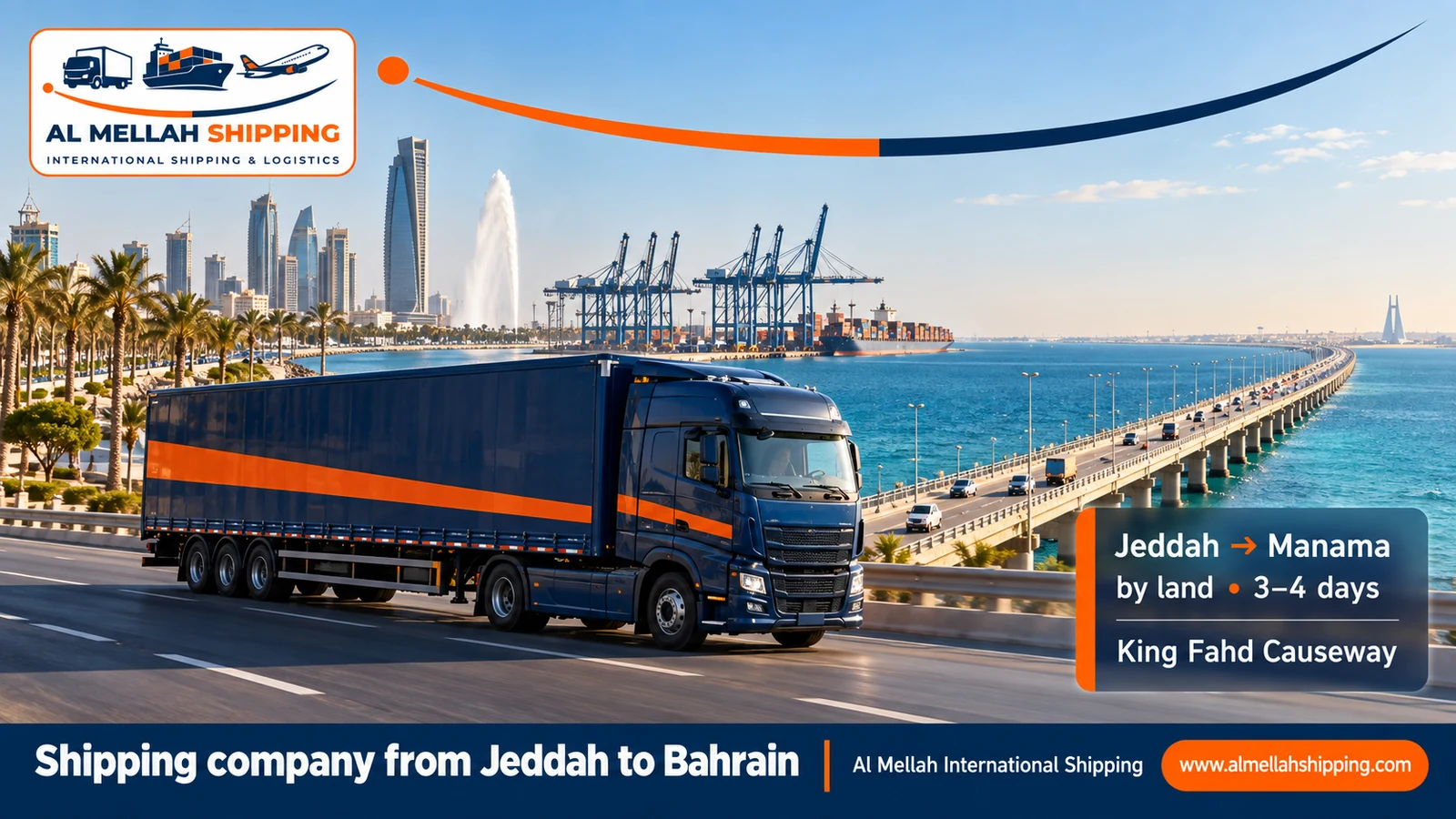 Cheapest shipping company from Jeddah to Bahrain — Al Mellah International Shipping