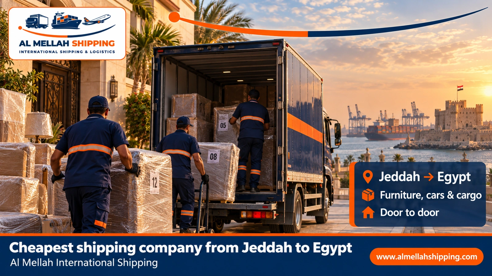 Cheapest shipping company from Jeddah to Egypt — Al Mellah International Shipping