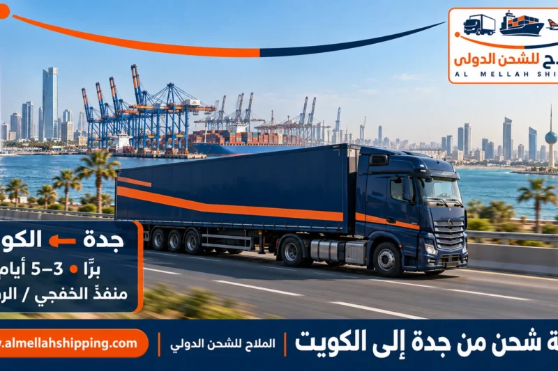 أرخص شركة شحن من جدة إلى الكويت — الملاح للشحن الدولي