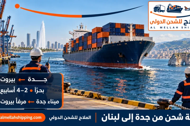أرخص شركة شحن من جدة إلى لبنان — الملاح للشحن الدولي