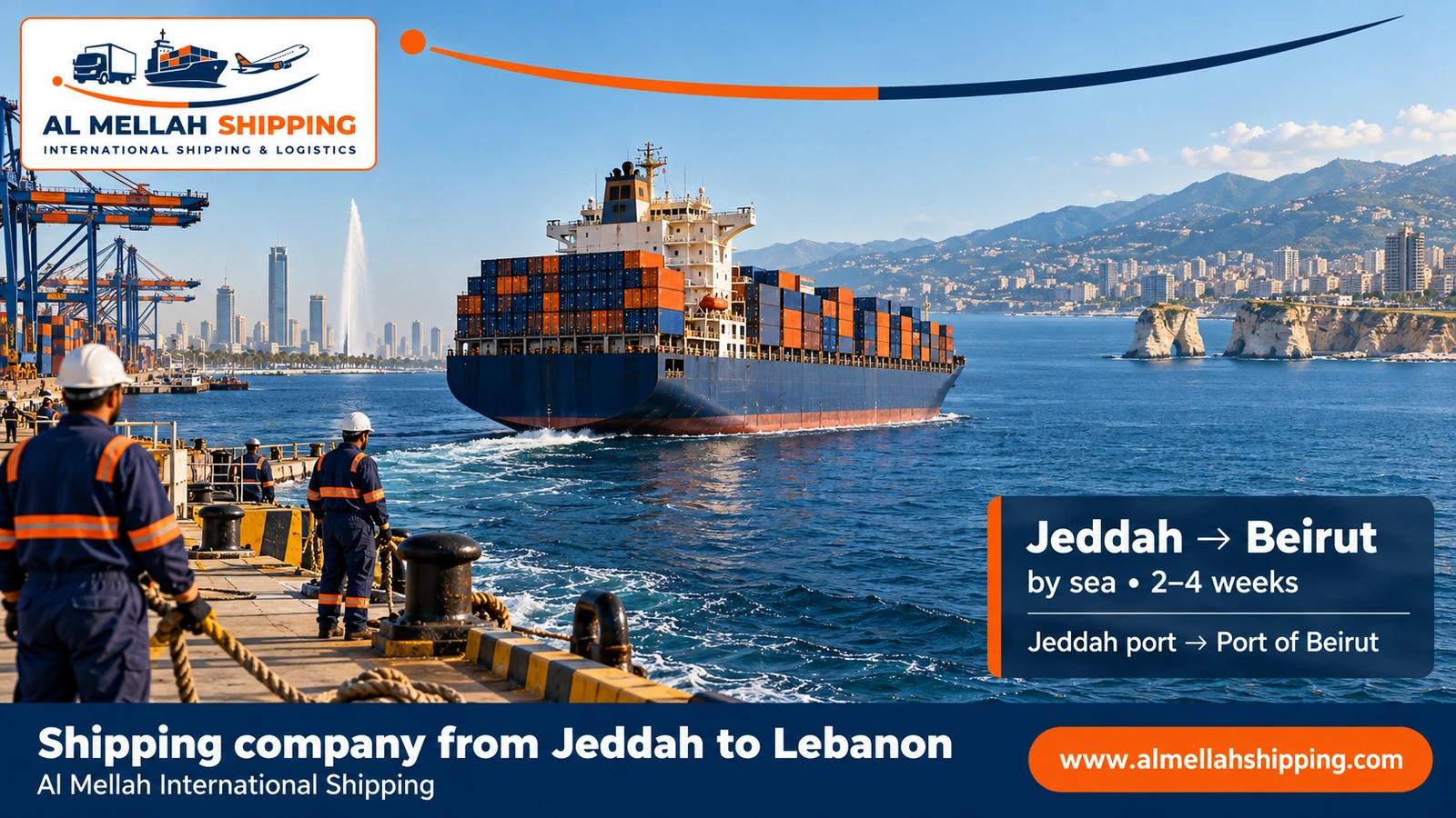 Cheapest shipping company from Jeddah to Lebanon — Al Mellah International Shipping