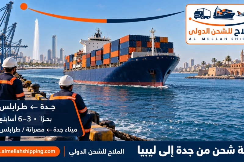أرخص شركة شحن من جدة إلى ليبيا — الملاح للشحن الدولي