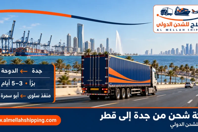 أرخص شركة شحن من جدة إلى قطر — الملاح للشحن الدولي