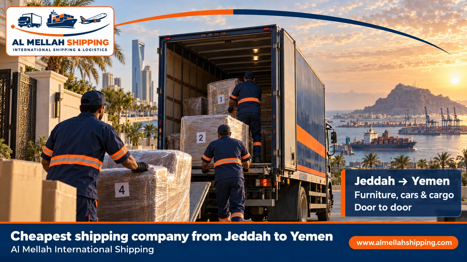 Cheapest shipping company from Jeddah to Yemen — Al Mellah International Shipping
