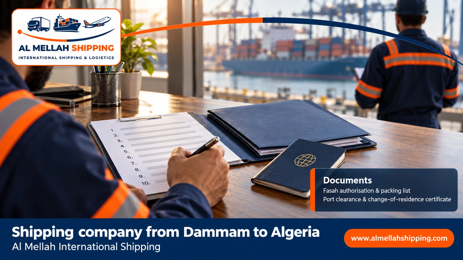 Shipping and customs clearance documents from Dammam to Algeria