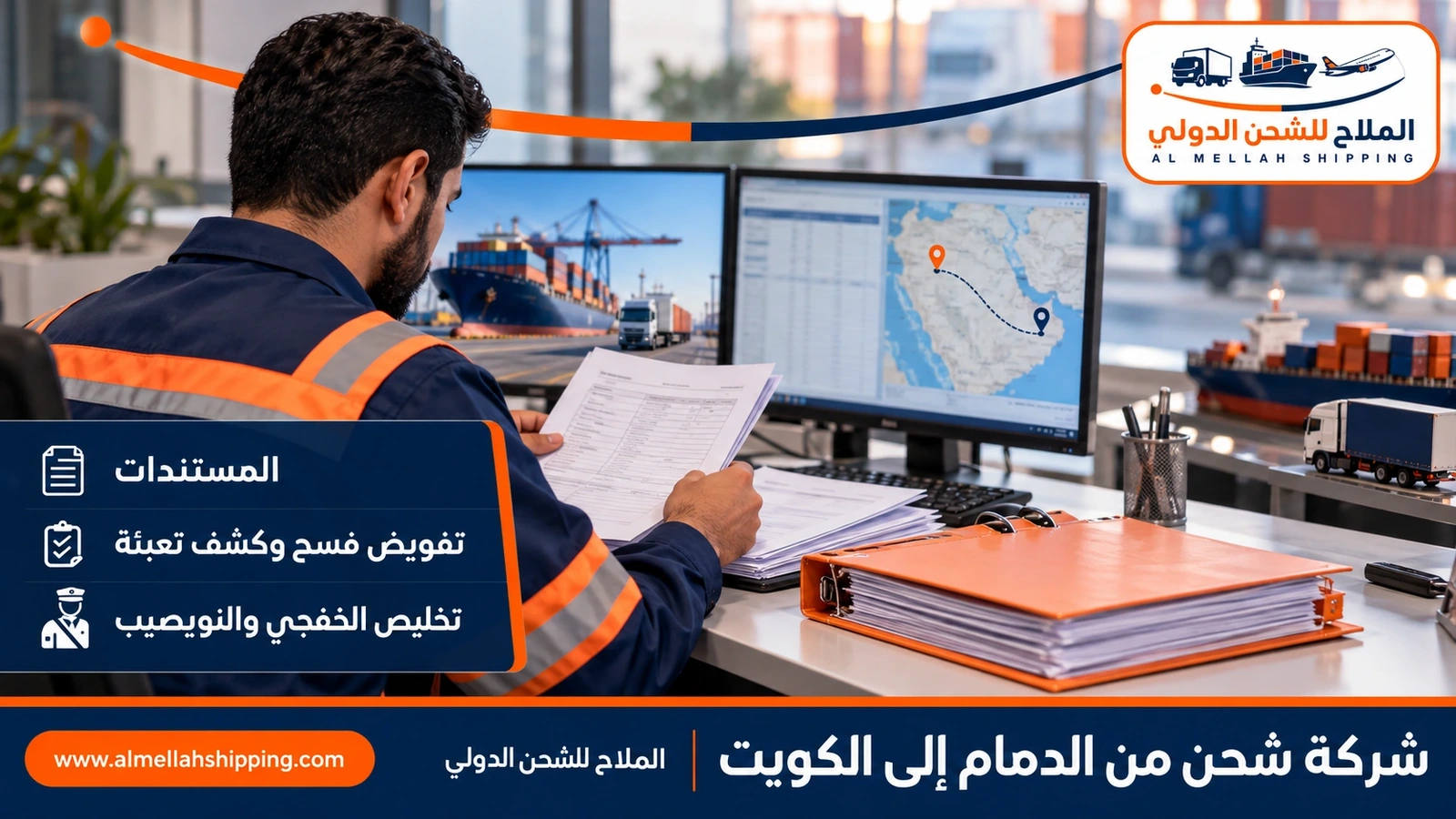 مستندات الشحن والتخليص الجمركي من الدمام إلى الكويت