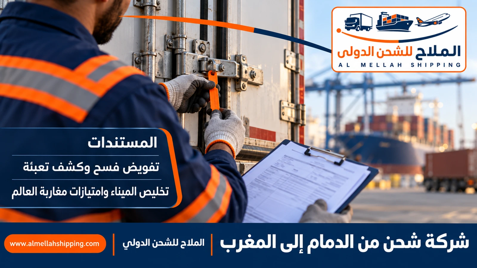 مستندات الشحن والتخليص الجمركي من الدمام إلى المغرب