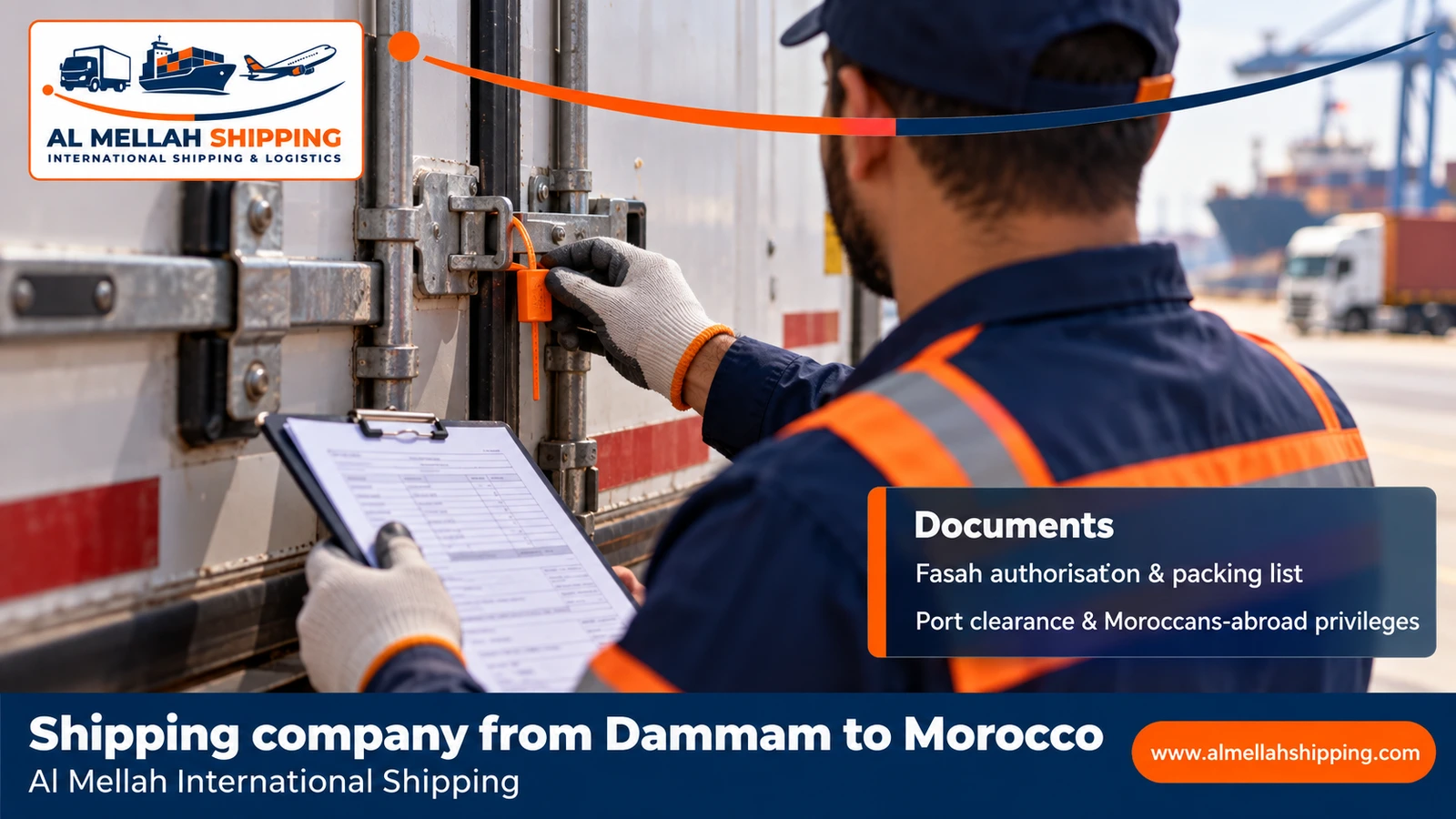Shipping and customs clearance documents from Dammam to Morocco