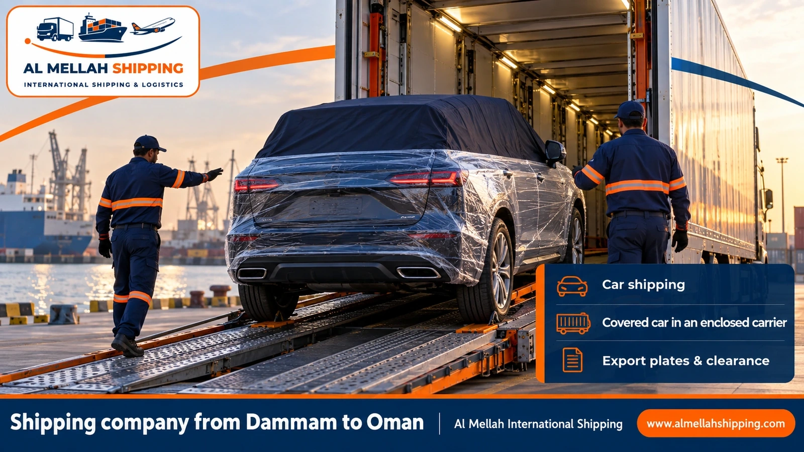 Car shipping from Dammam to Oman with Al Mellah