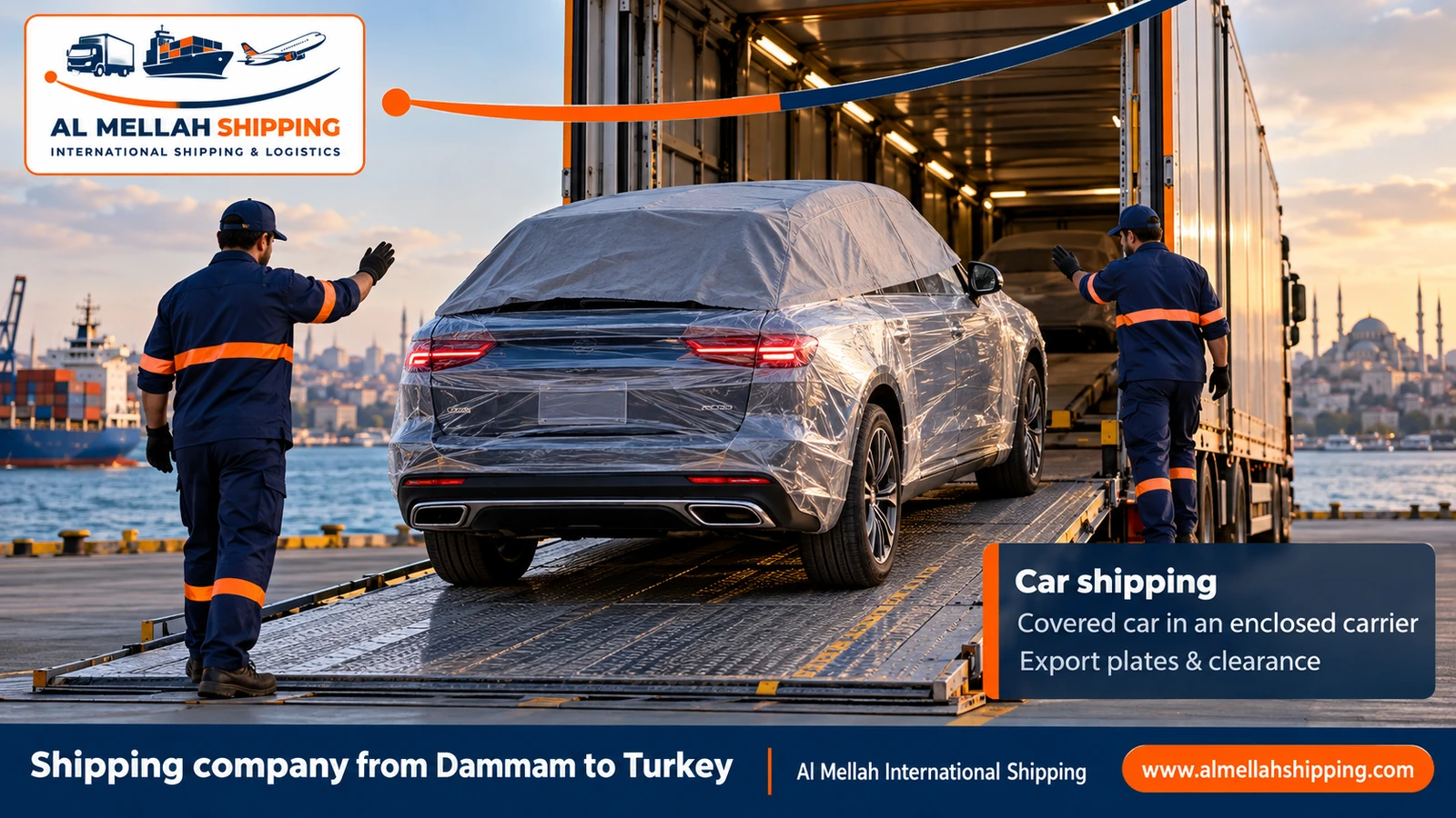 Car shipping from Dammam to Turkey with Al Mellah