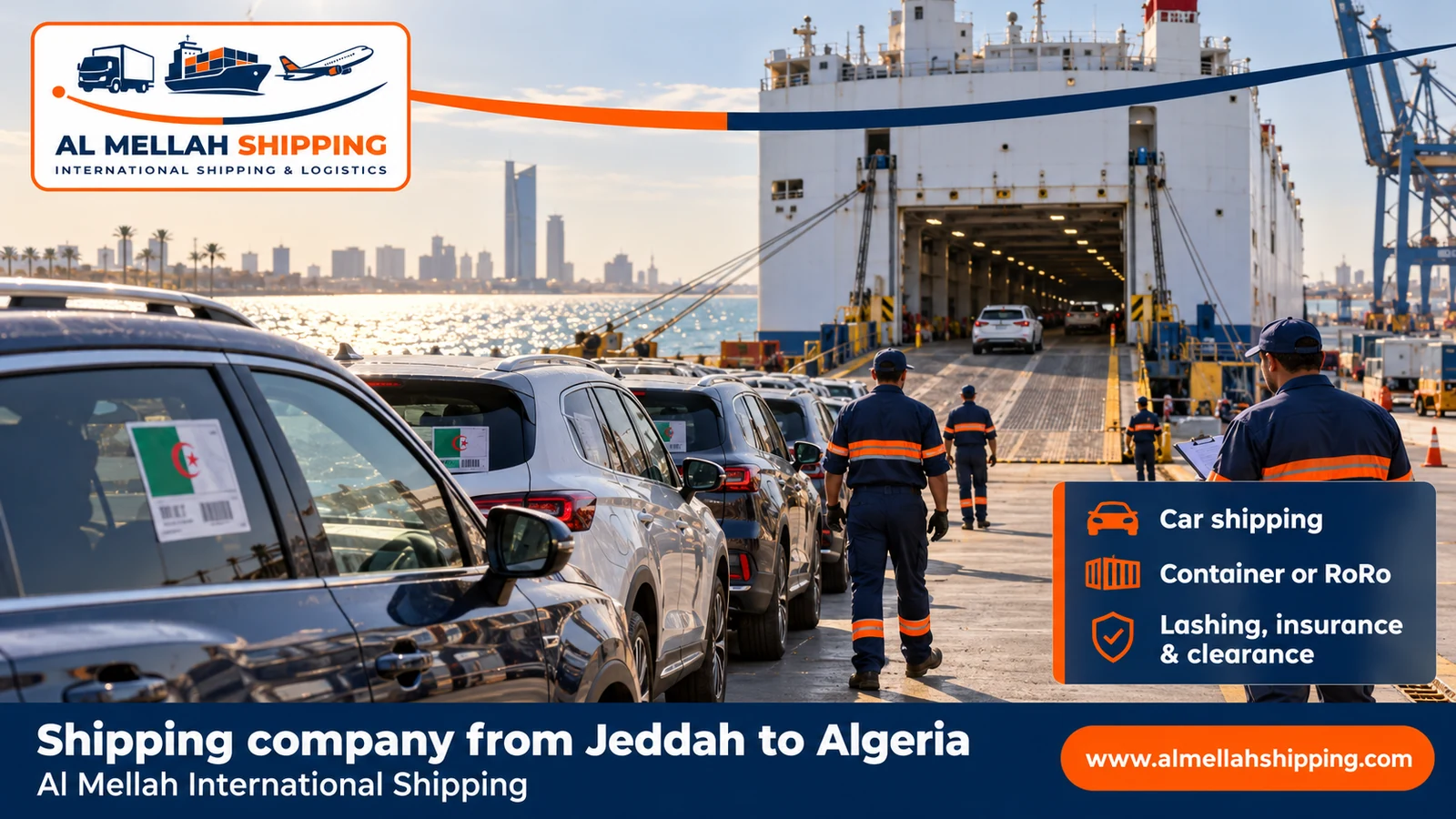 Car shipping from Jeddah to Algeria with Al Mellah