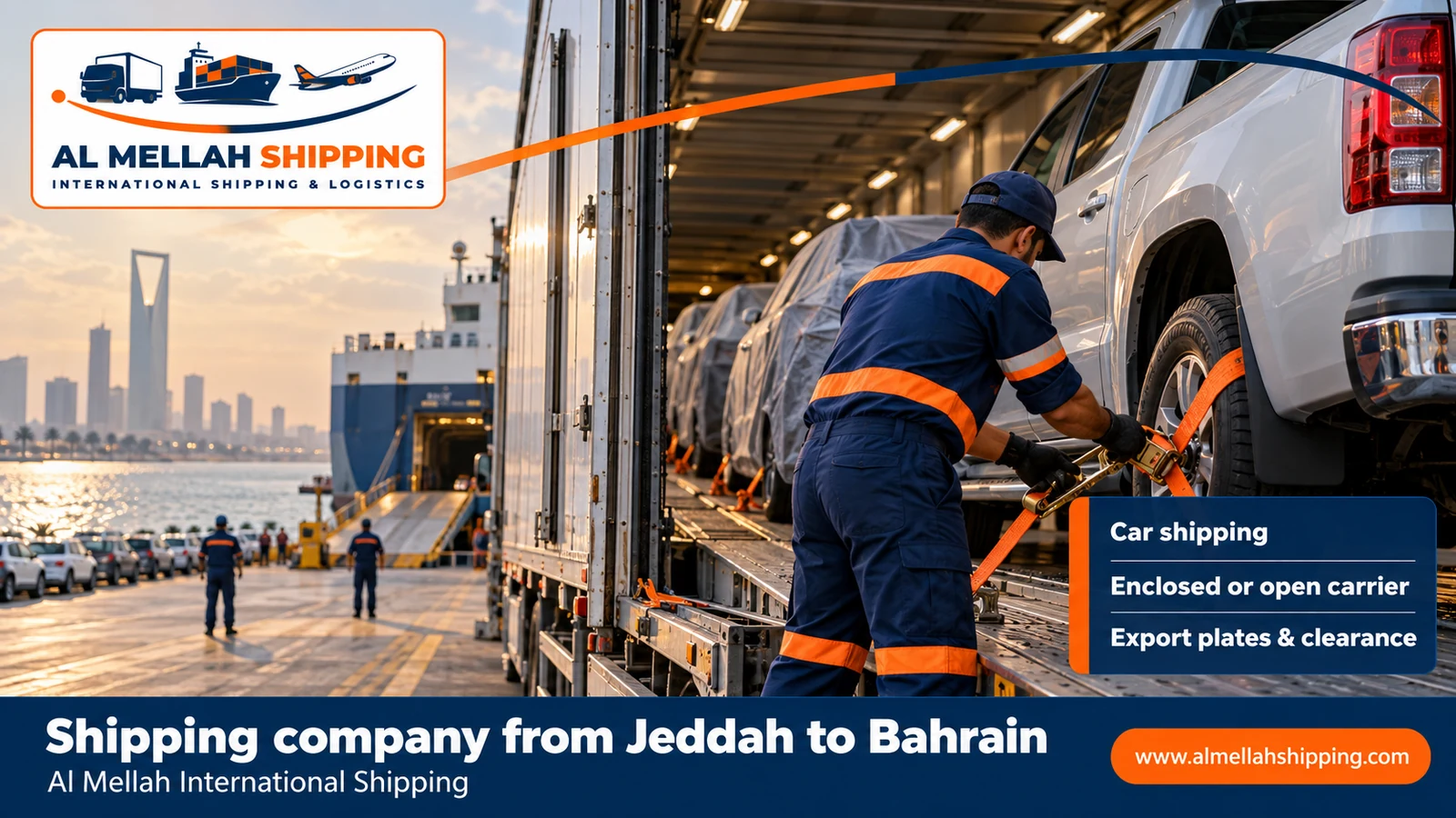 Car shipping from Jeddah to Bahrain with Al Mellah