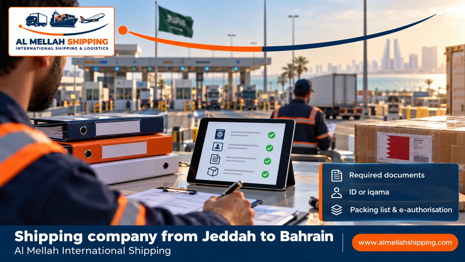 Shipping documents and customs clearance from Jeddah to Bahrain