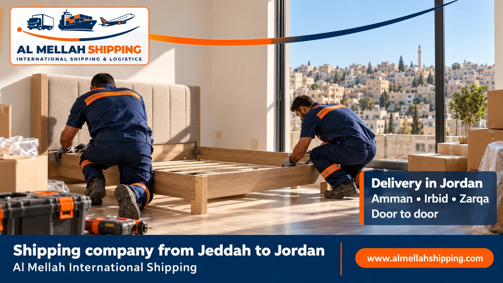 Shipment delivery in Jordan — shipping from Jeddah to Jordan