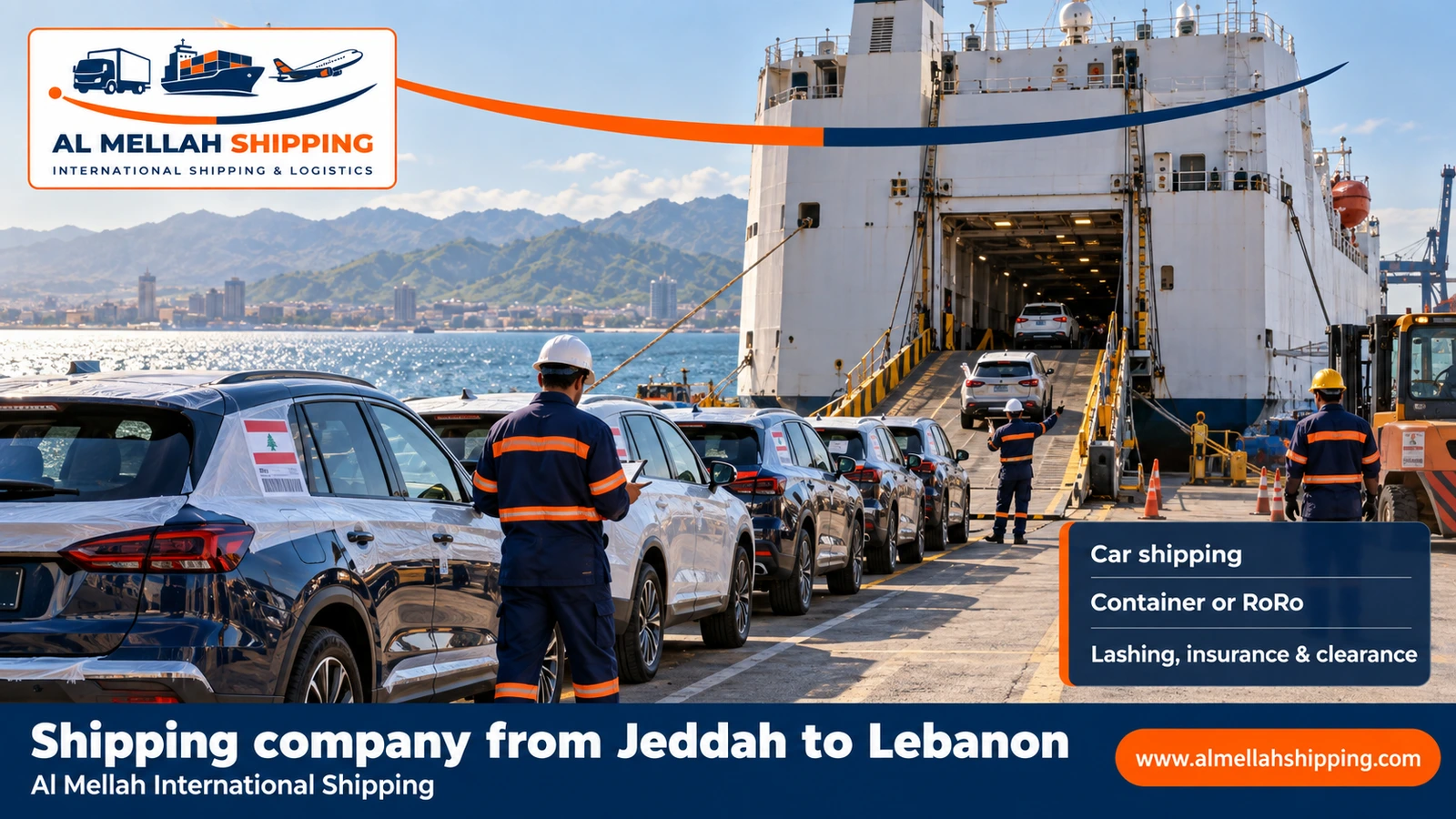 Car shipping from Jeddah to Lebanon with Al Mellah