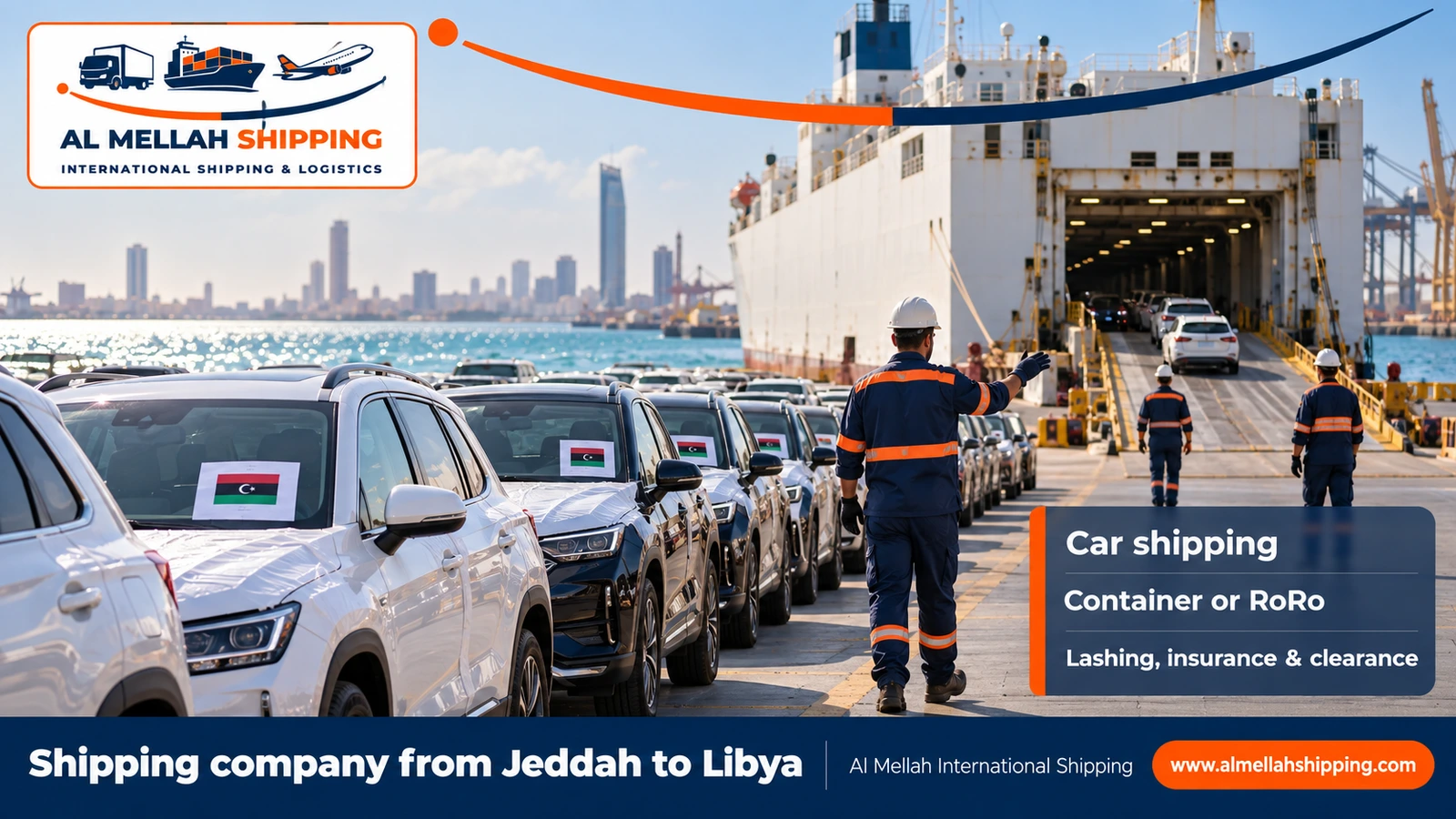 Car shipping from Jeddah to Libya with Al Mellah