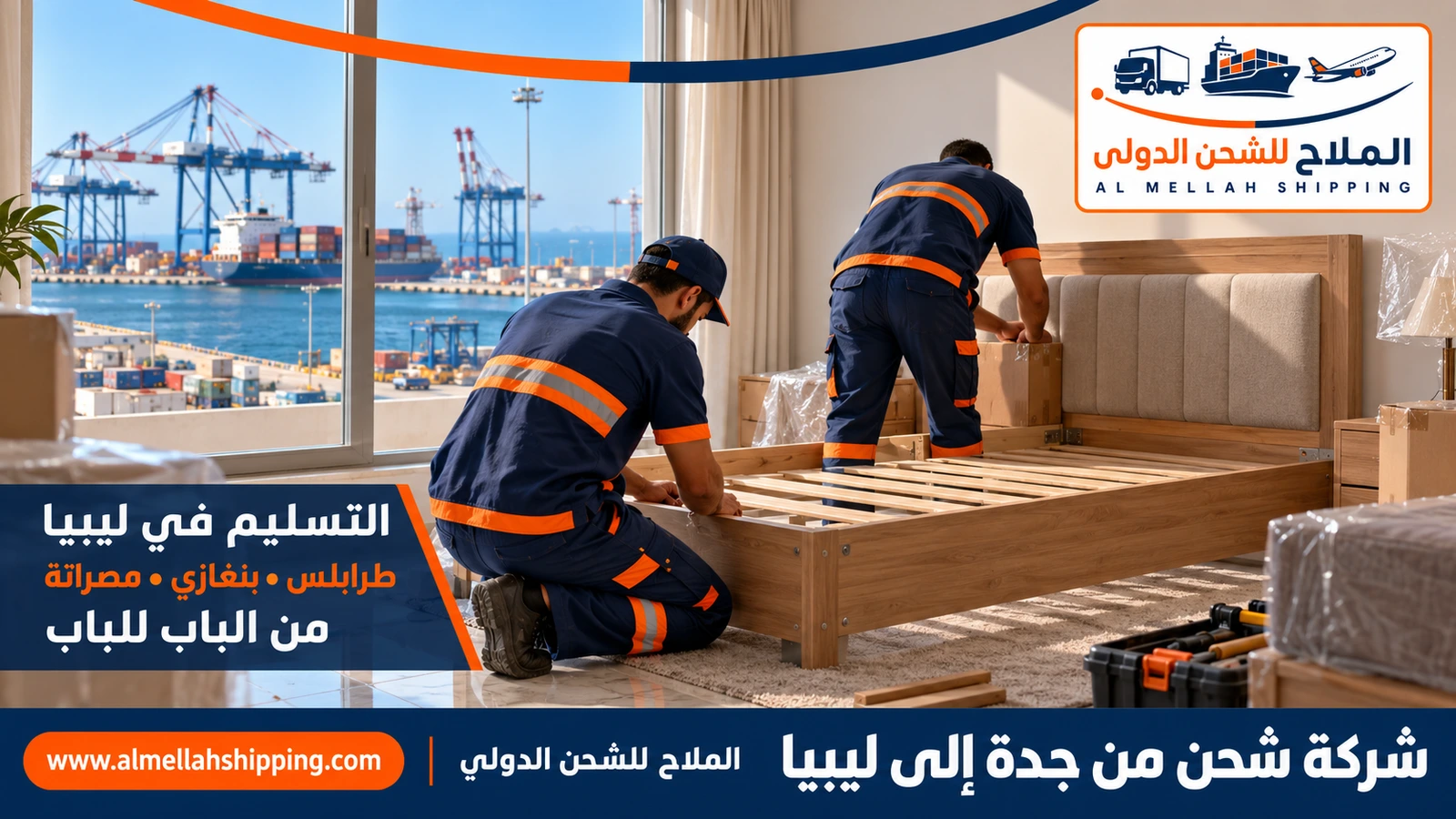 تسليم الشحنة في ليبيا — شحن من جدة إلى ليبيا