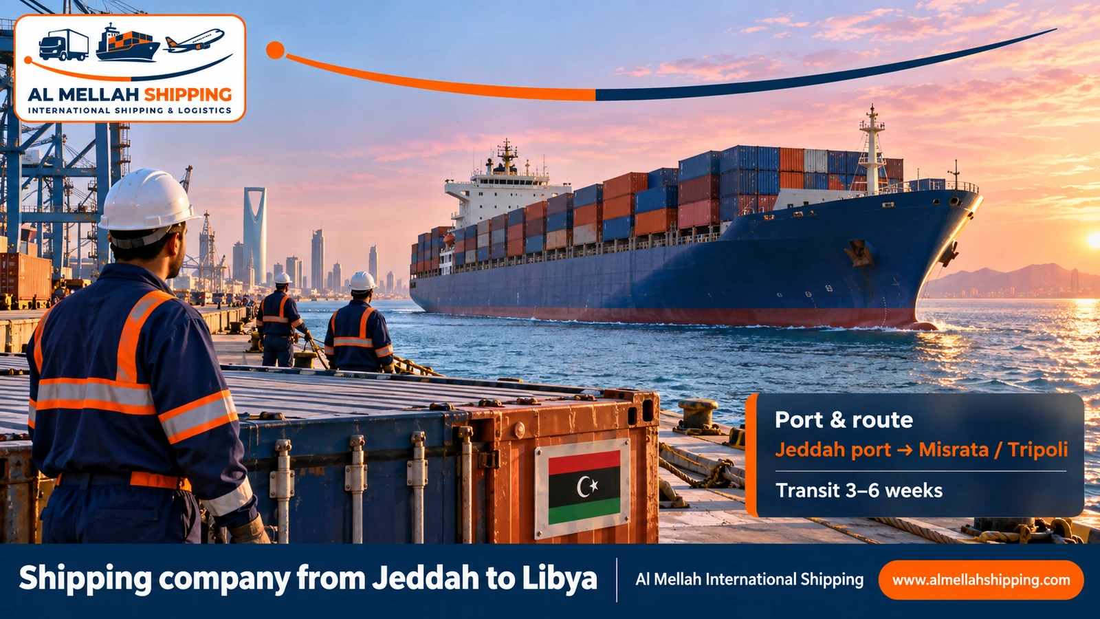 Sea shipping from Jeddah to Libya via Jeddah Islamic Port