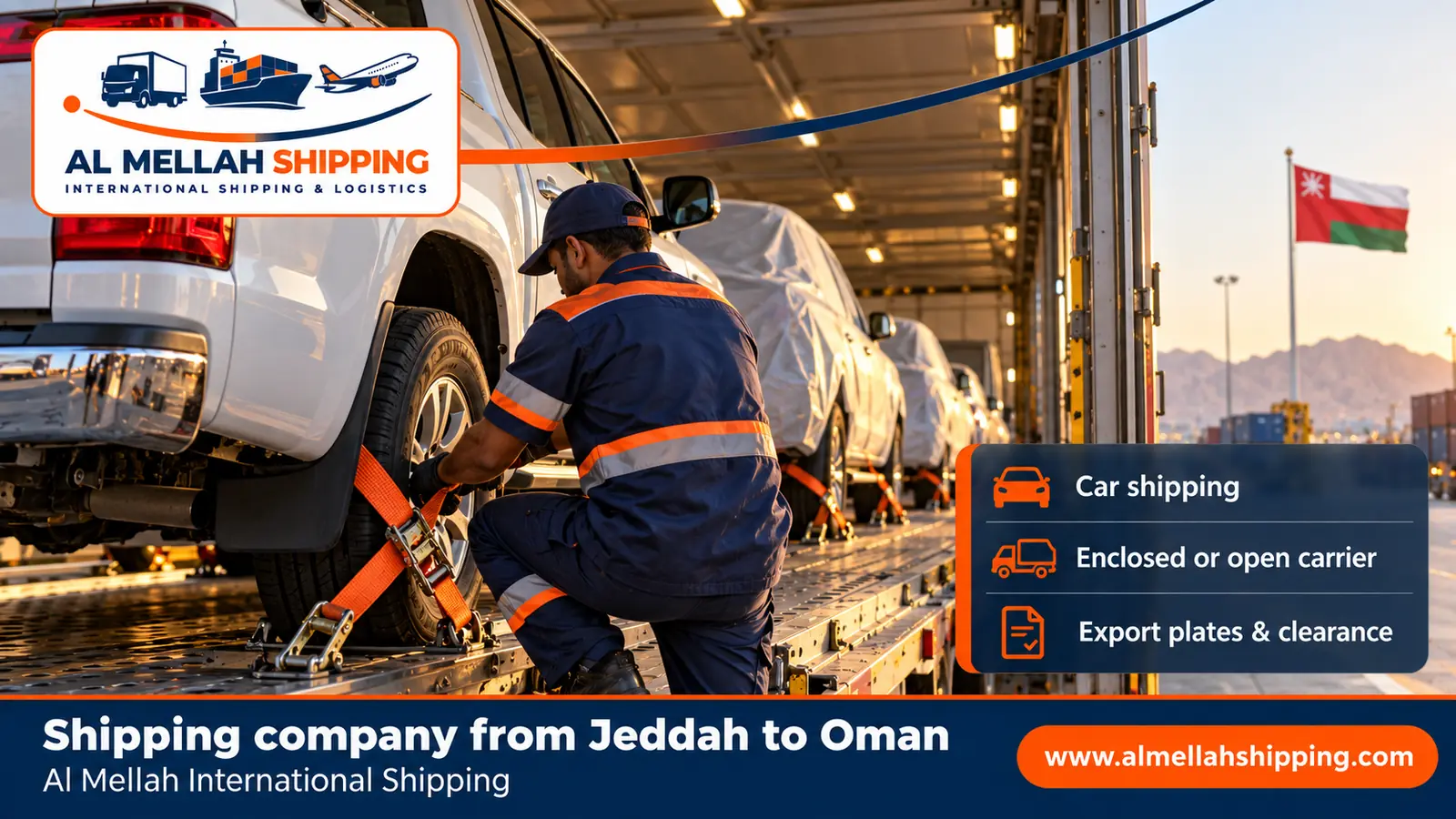 Car shipping from Jeddah to Oman with Al Mellah