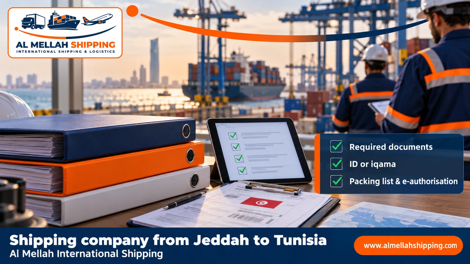 Shipping documents and customs clearance from Jeddah to Tunisia