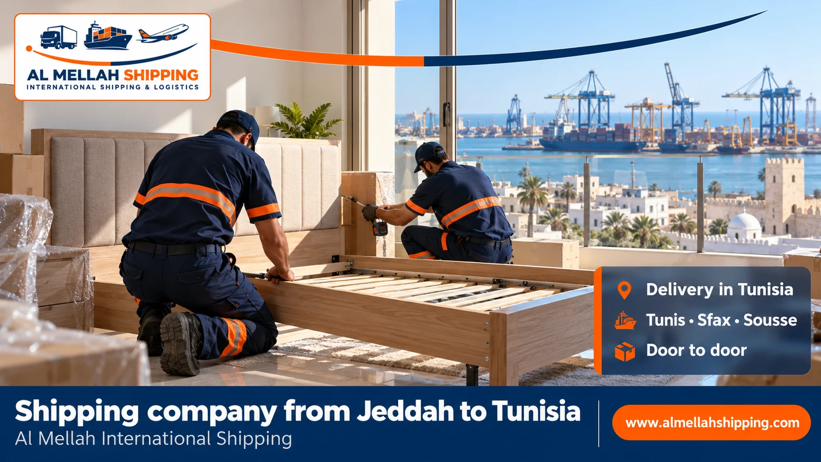 Shipment delivery in Tunisia — shipping from Jeddah to Tunisia